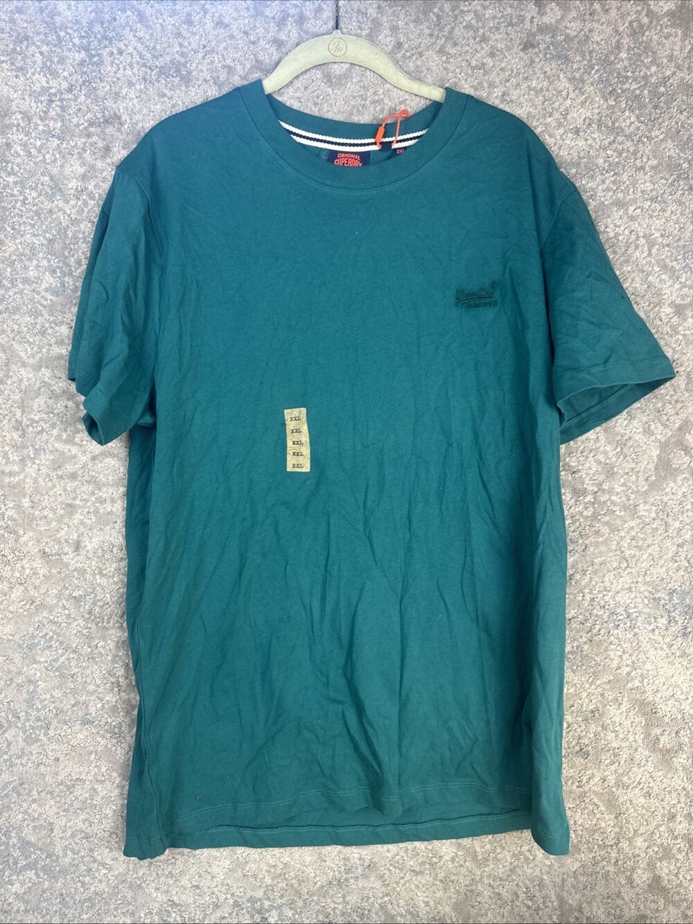 Superdry Men’s Teal Blue Essential Logo T-Shirt 2XL XXL NWT New